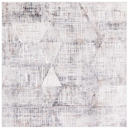 Safavieh 6 ft. 7 in. x 6 ft. 7 in. Shivan Square Power Loomed Rug Ivory & Grey SHV196F-7SQ